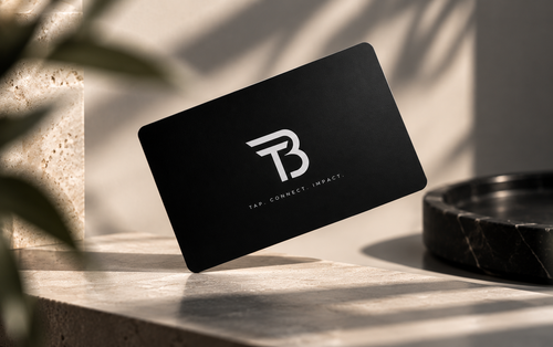 BLACKTAP card in daylight on a stone surface